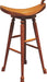 Western Saddle Bar Stool Swivel Barstools Traditional