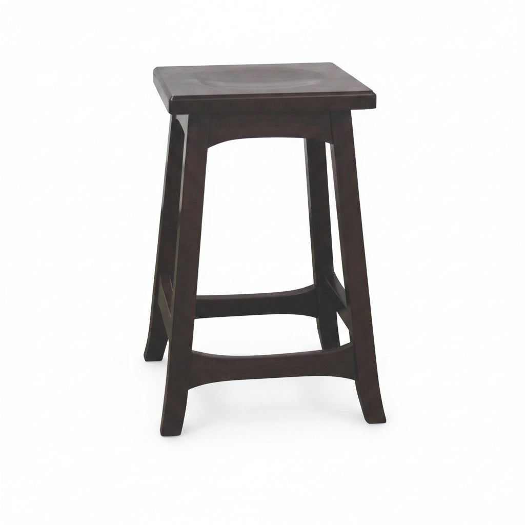 Amish Made Wooden Stool 
Square Weston Bar Stool Swivel Barstools Mission
