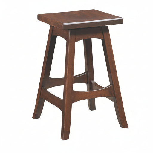 Amish Made Wooden Stool 
Square Weston Bar Stool Swivel Barstools Mission