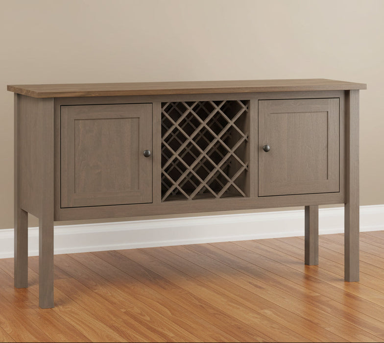 - Standard Hardware: 53005-FB Knobs
- Two Doors
- Wine Rack in Center