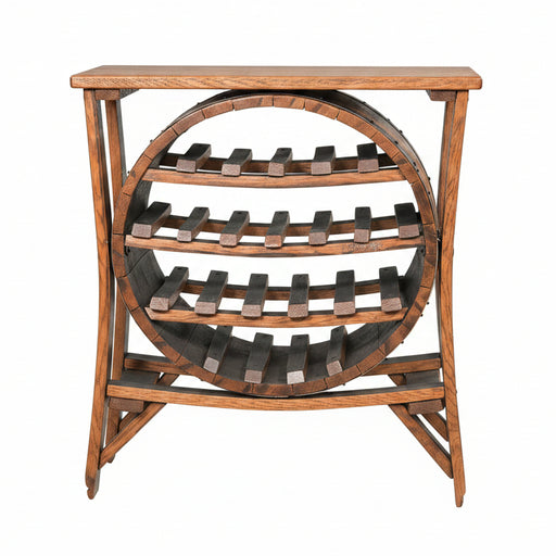 Whiskey Bourbon Barrel Wine Bottle Storage Sofa Table 