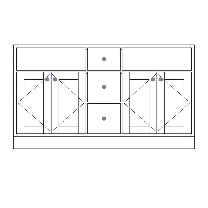 Amish Jamesport Bathroom Vanity - Multiple Sizes 60" Wide Bathroom Vanities: 40-49" Wide Contemporary