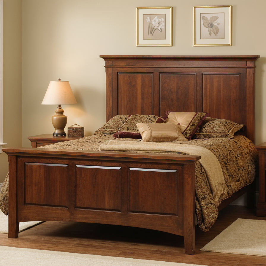 Amish Wilkshire Bed Panel Beds Traditional