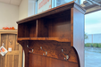 Amish Wood Star Hall Seat - 36" Wide Hall Seat - Sap Cherry OCS-113 Michaels Stain - Solid Cherry Amish Hall Seat - Cubbie Close Up