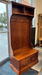 Amish Wood Star Hall Seat - 36" Wide Hall Seat - Sap Cherry OCS-113 Michaels Stain - Solid Cherry Amish Hall Seat