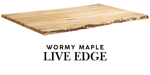 Amish Filmore Live Edge Table Wormy Maple Live Edge Dining Tables Live Edge Modern