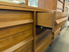 Amish Wyndham Hills - 5-Pc.Set - Amish Mid-Century Bedroom Set - Queen Bed Set - Solid Cherry Amish Bedroom - Close Up Drawer Detail