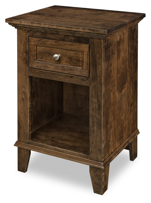 Quick Ship Amish Arlington Open Nightstand Open Nightstands Contemporary Sunrise Hardware