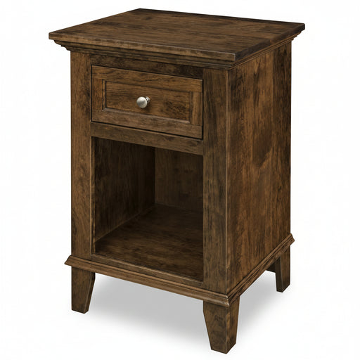 Quick Ship Amish Arlington Open Nightstand Open Nightstands Contemporary Sunrise Hardware