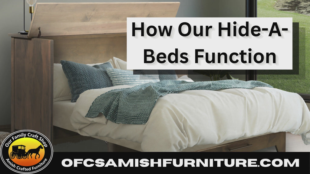 Ofcs Amish Furniture - Opening a Hide-A-Bed Cabinet Demonstration