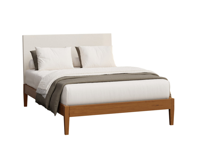 Amish Reveal Upholstered Headboard Platform Bed