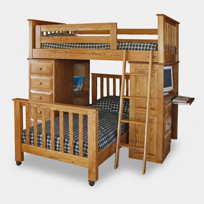Ultimate Computer Bunk Bed Storage Bunk Beds Traditional
