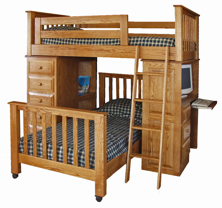 Ultimate Computer Bunk Bed Storage Bunk Beds Traditional